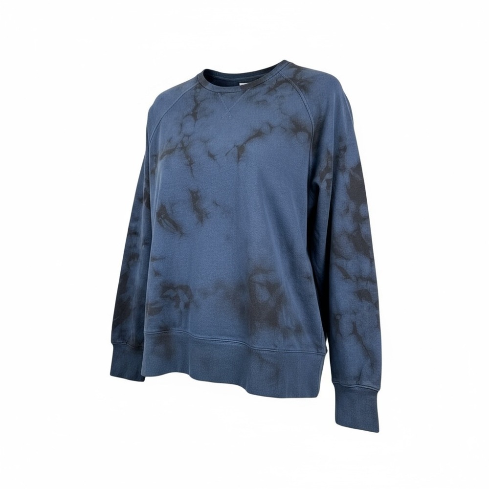 Goodfellow & Co Mens Large Tie Dye Crew Neck Pullover Sweatshirt Blue 558